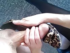 신발 여자 정액